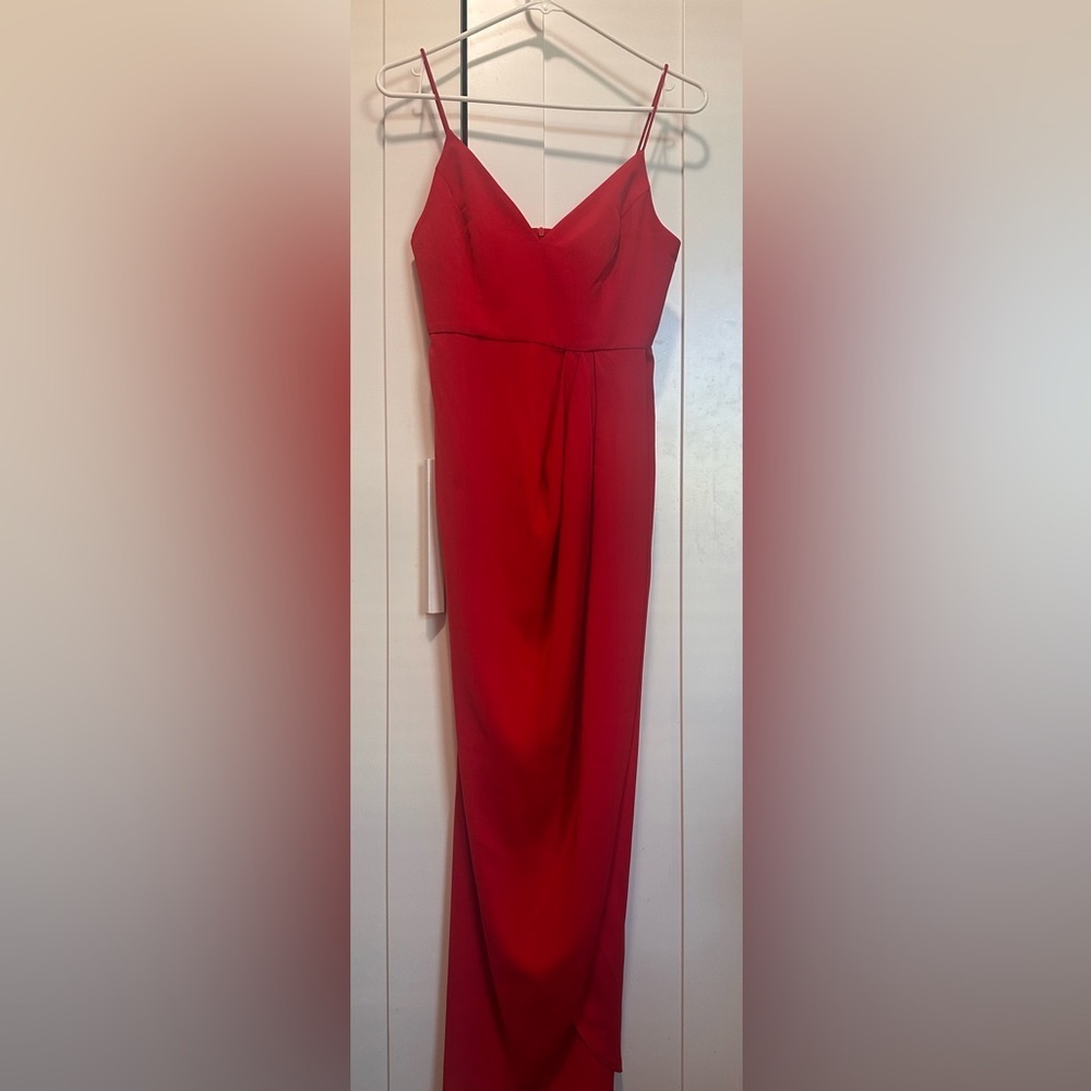 Shona Joy Red Spaghetti Strap Dress size 4